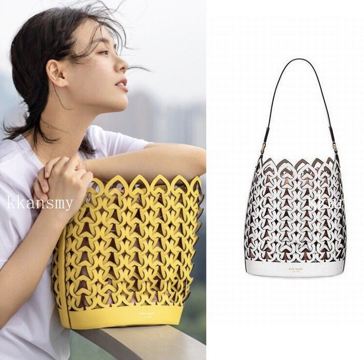 kate spade new yorkケイトスペード*Dorie Medium Leather Bucket Bagバケットバッグ拍卖
