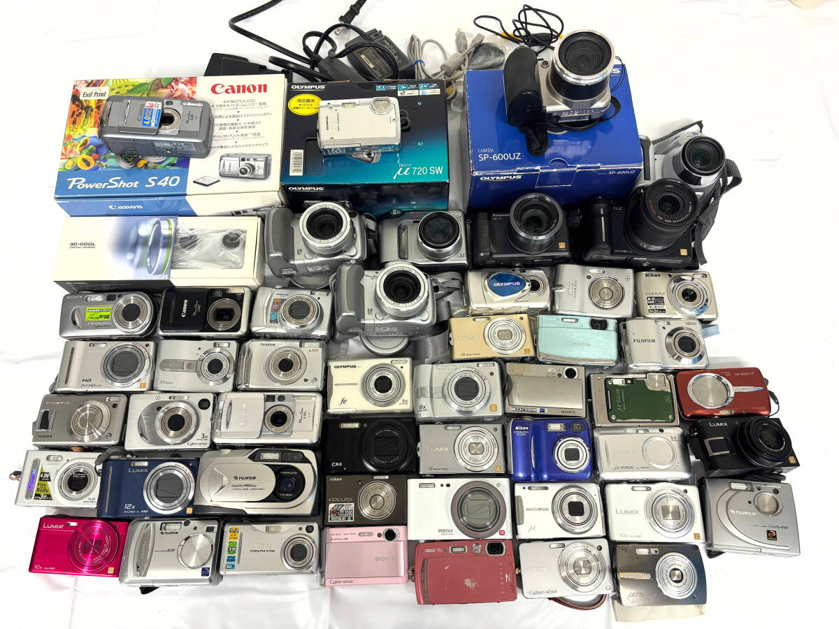 【1円スタート】カメラ 大量 まとめ Canon OLYMPUS Nikon RICOH LUMIX デジカメ コンデジ 動作未確認 ジャンク 現状品 お宝 蔵出 M955拍卖