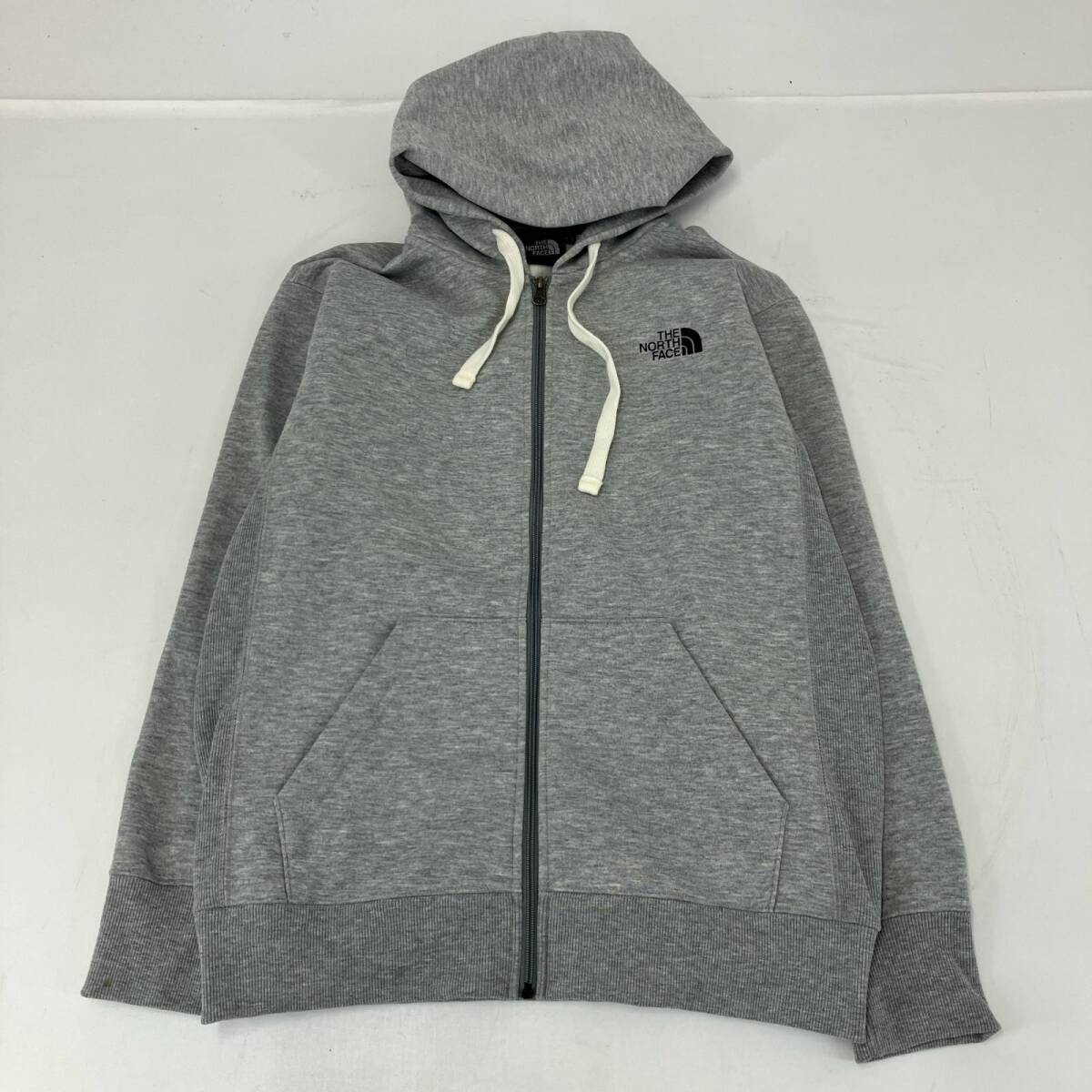 △ ノースフェイス リアビューフルジップフーディ パーカー グレー レディース WM M NT62130X 刺繍ロゴ ジップアップ フードロゴ パイル拍卖
