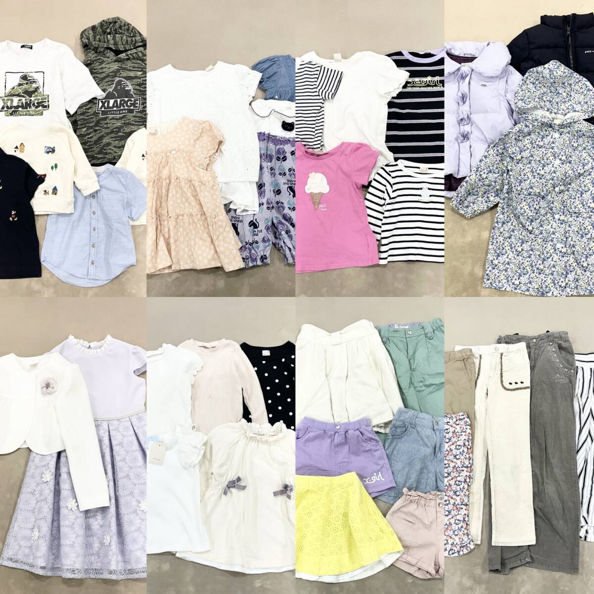 ★ナルミヤ ブランド 子供服 36点 まとめ petit main pom ponette ANNASUI XLARGE 等 トップス ボトムス ワンピース 等 サイズMIX 卸現状品拍卖