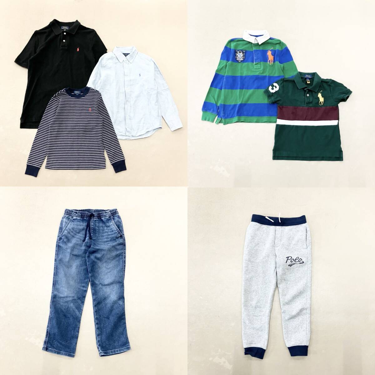 ★ ブランド 子供服 POLO RALPH LAUREN 7点 まとめ ベビー キッズ 男の子 シャツ トップス ボトムス ロゴ ポニー 等 卸 現状品 1.32kg拍卖