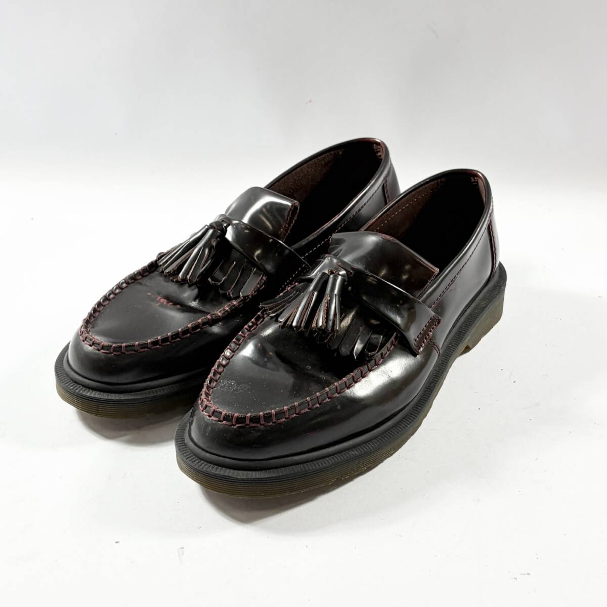 ★ Dr.Martens ドクターマーチン ローファー エイドリアン タッセルローファー 赤茶 キルト 革靴 チェリーレッド UK8 US9/27cm相当 メンズ拍卖