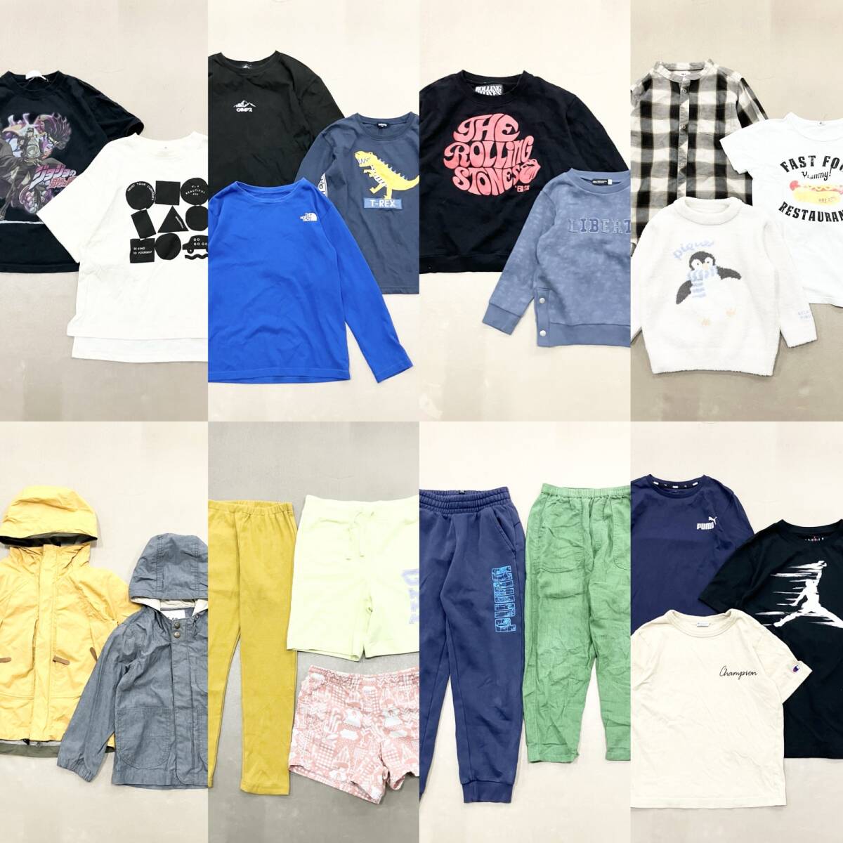 ★ 子供服 男の子 20点 まとめ キッズ ジュニア THE NORTH FACE CAMP7 patagonia PUMA トップス ボトムス アウター 卸 現状品 3.62kg拍卖