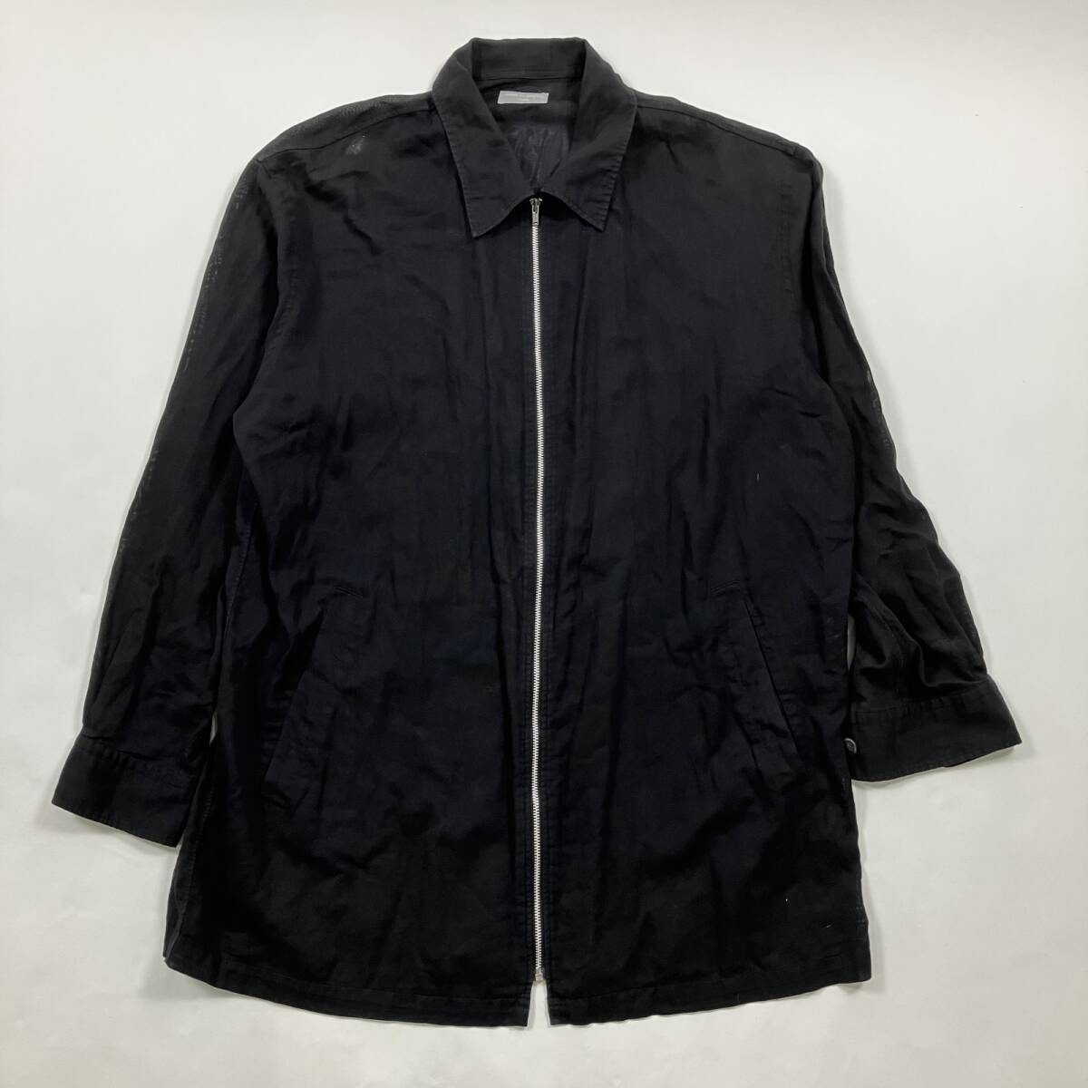 ★ COMME des GARCONS HOMME コムデギャルソンオム ブルゾン ジャンパー アウター 薄手 日本製 コットン ブラック メンズ 0.27kg拍卖