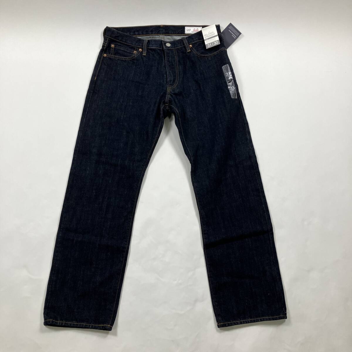 ★ タグ付き GAP ギャップ デニムパンツ ジーンズ ジーパン ボトムス ストレート コットン インディゴ W31 メンズ 0.81kg拍卖