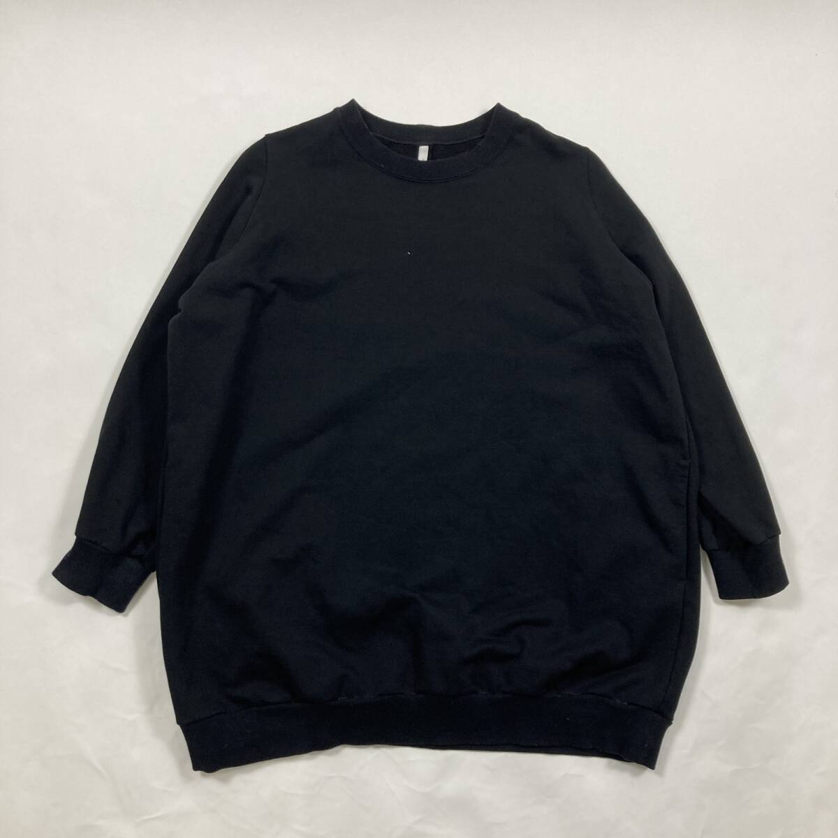★ FIRMUM フィルマム スウェット トレーナー プルオーバー トップス 無地 コットン カジュアル 日本製 ブラック XS メンズ レディース拍卖