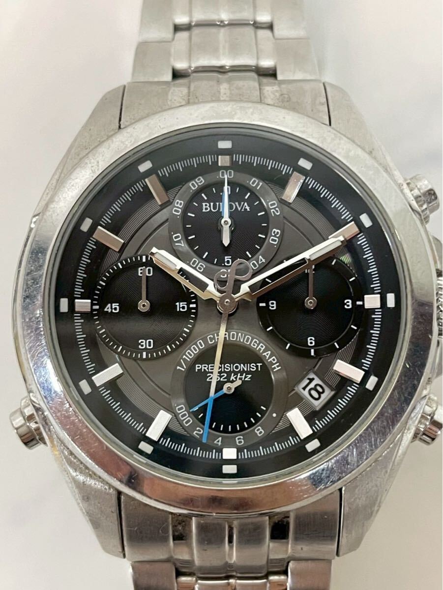 希少 スイープ 1/1000秒クロノグラフ 米国ブランド シチズン傘下 BULOVA ブローバ プレシジョニストクォーツ拍卖