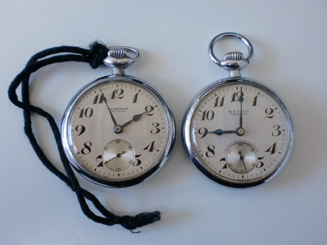 ◆◇SEIKO/SEIKOSHA セイコー 精工舎 プレジション 手巻き 懐中時計 ジャンク品 国鉄 昭28 1574/昭 35 342 2個おまとめ◇◆拍卖