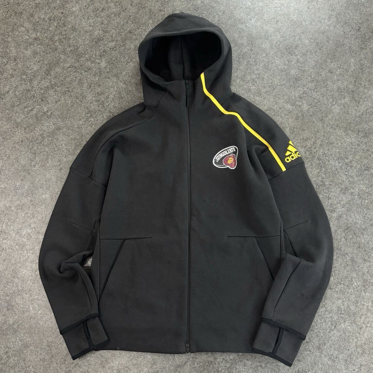 ADIDAS SUNGOLIATH アディダス ラグビー サントリー サンゴリアス ジップパーカー フーディー ジャケット ロゴプリント XO 大きいサイズ拍卖
