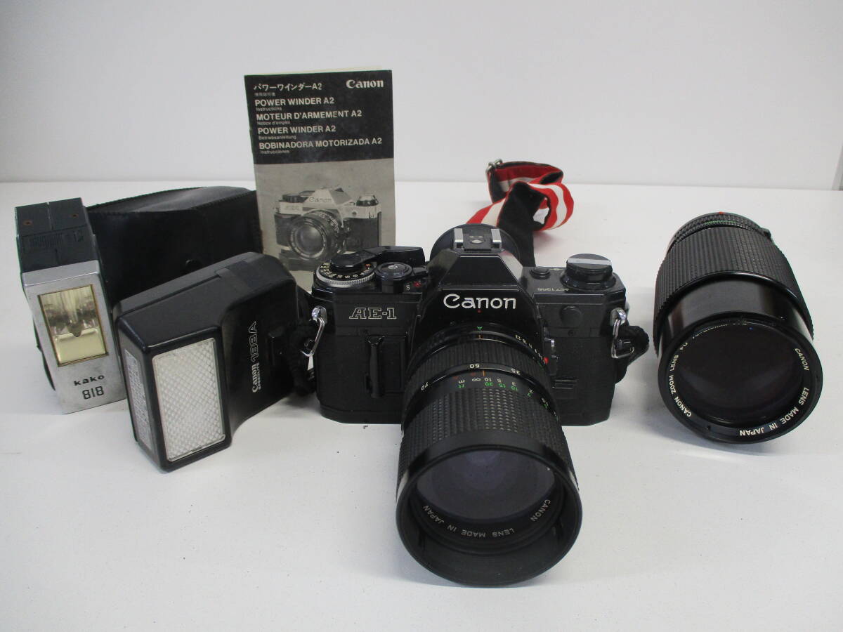 中古 カメラ Canon AE-1 キヤノン / CANON ZOOM LENS FD 70-210mm 1:4 / 35-70mm 1:4 ※動作未確認 /O拍卖
