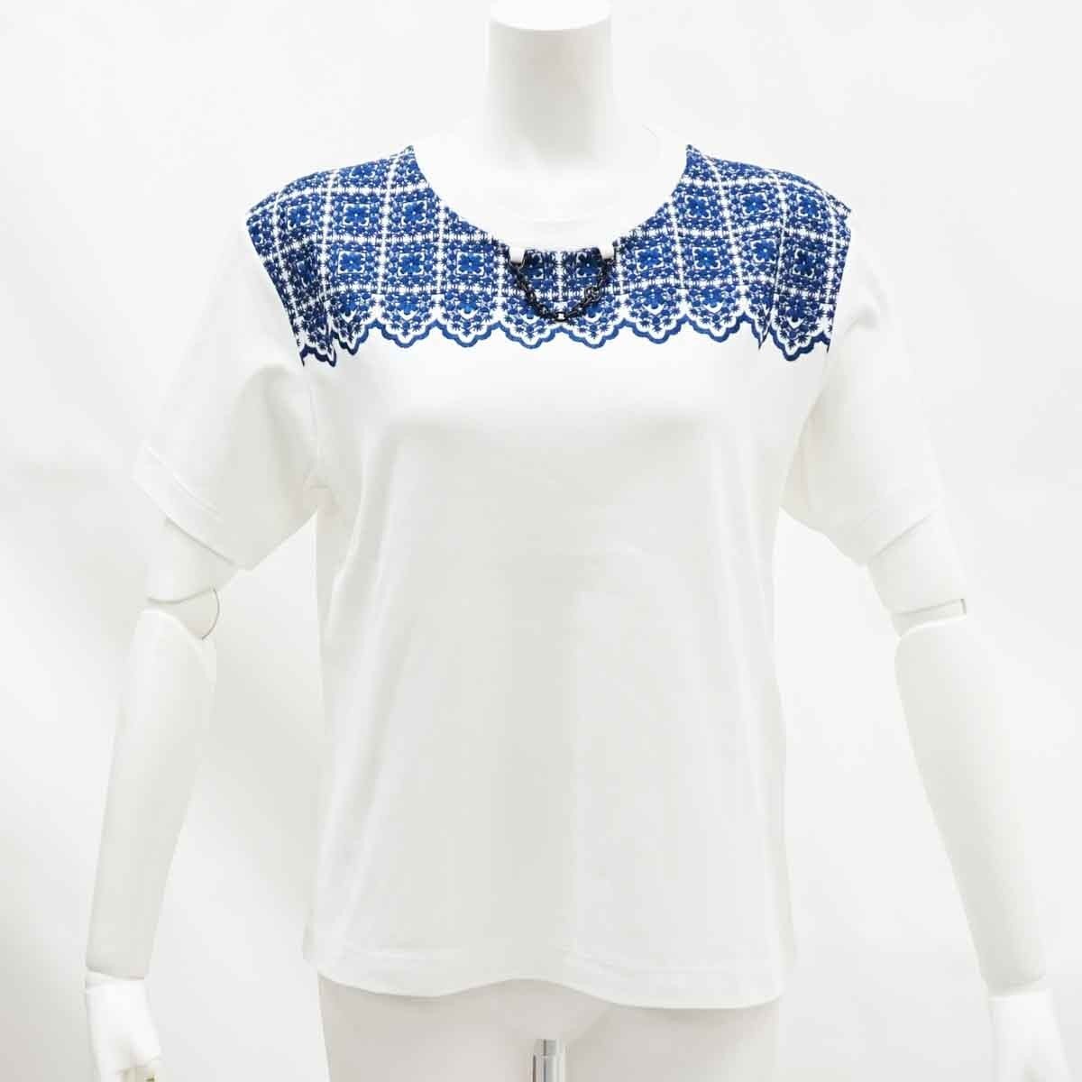 ◆【LOUIS VUITTON ルイヴィトン】刺繍 半袖Tシャツ RW242WW UOL FRTB04 ホワイト S拍卖