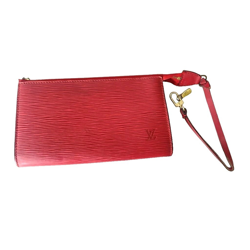 ルイヴィトン LOUIS VUITTON エピ ポシェットアクセソワール ポーチ M40776 ハンドバッグ レザー レッド ■GY06拍卖