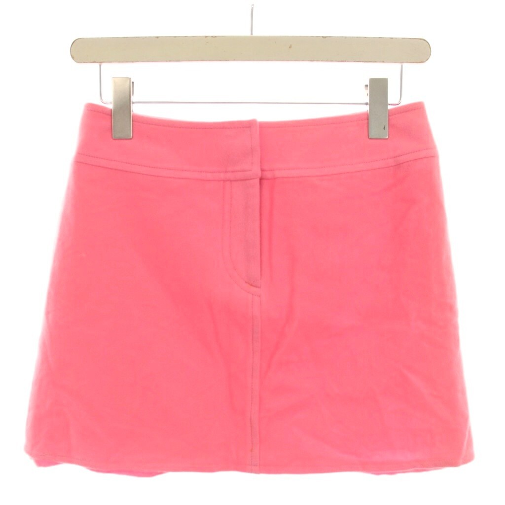 クレージュ courreges 台形スカート ミニ ウール 38 ピンク EVHAD-07120 /HN レディース拍卖