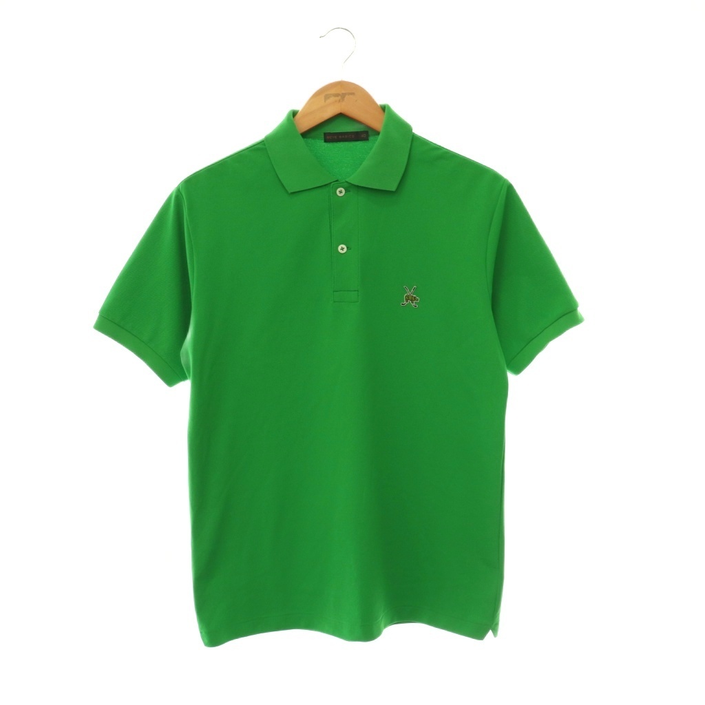 サイ ベーシックス SCYE BASICS × UNITED ARROWS GOLF ロゴ刺繍ポロシャツ 半袖 40 黄緑 /NR ■OS ■SH メンズ レディース拍卖