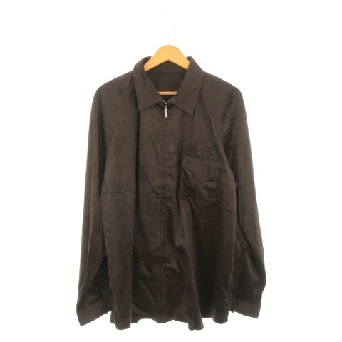 未使用品 コムサデモード COMME CA DU MODE ジャケット フェイクスエード 2 茶 ブラウン ジップアップ 長袖 胸ポケット /MN10 ■ECB005拍卖