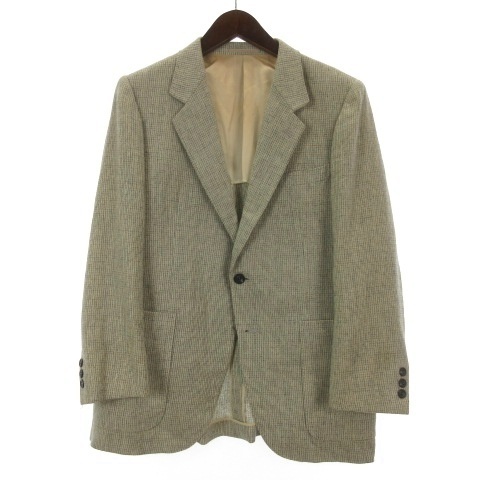 アクアスキュータム AQUASCUTUM テーラード ジャケット チェック グレー系 260616E ■GY47 メンズ拍卖