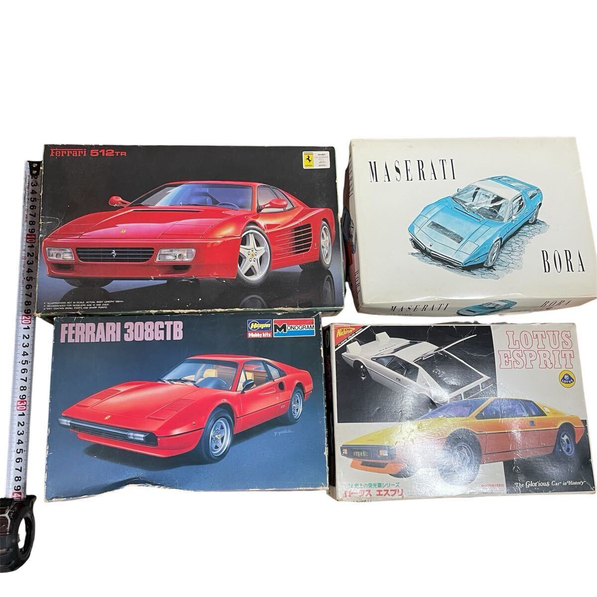 クラウンモデル 1/24 マセラティ ボーラ フェラーリ 512TR 308GTB ロータス エスプリ プラモデル ジャンク (T1) 拍卖