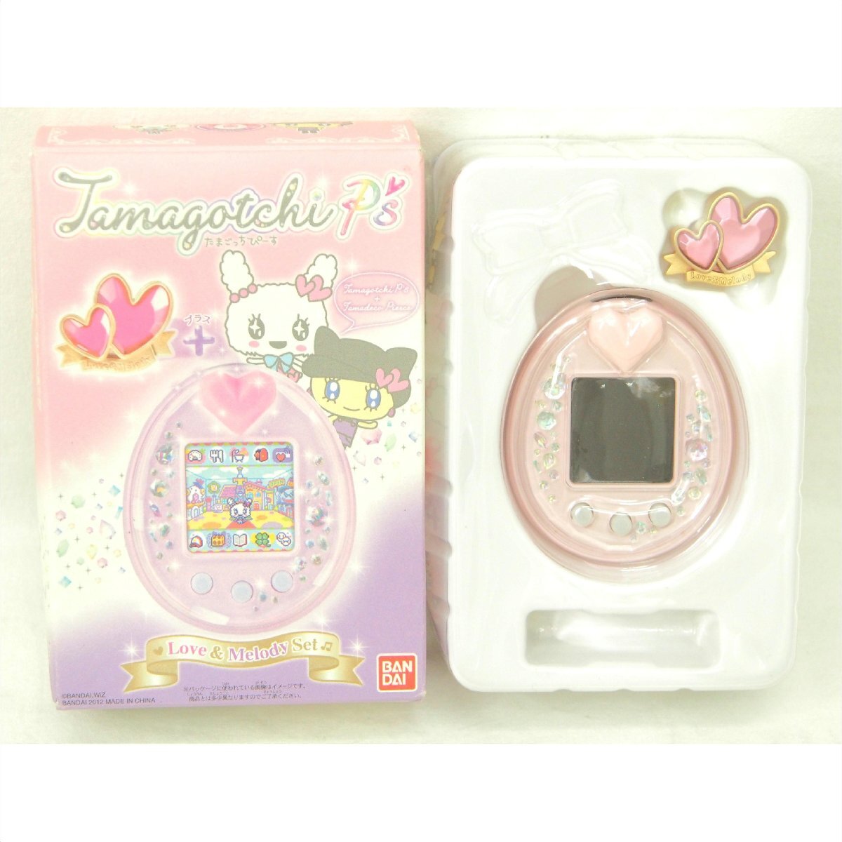 1円【良品】BANDAI バンダイ/たまごっちぴーす P's ピンク Love&MelodySet ラブリっち 動作確認済 本体美品/78拍卖