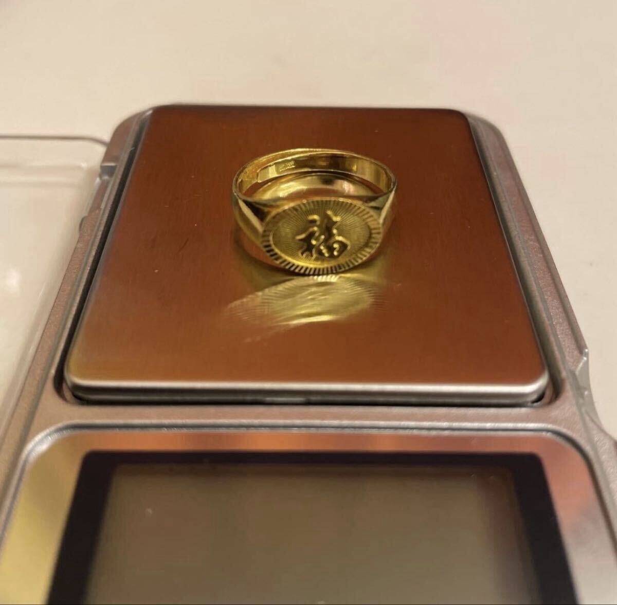 K24 純金 7.89g 指輪 ゴールド リング 金拍卖