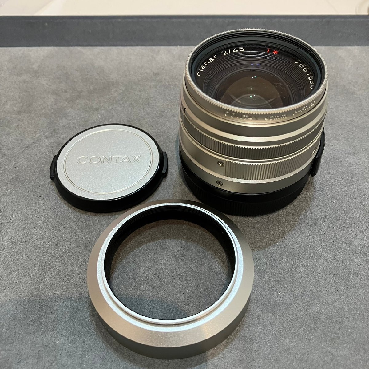CONTAX コンタックス Gマウント Carl Zeiss Sonnar T 45mm F2 METAL HOOD GG-2付き レンズ カメラ SH TY ABA1拍卖