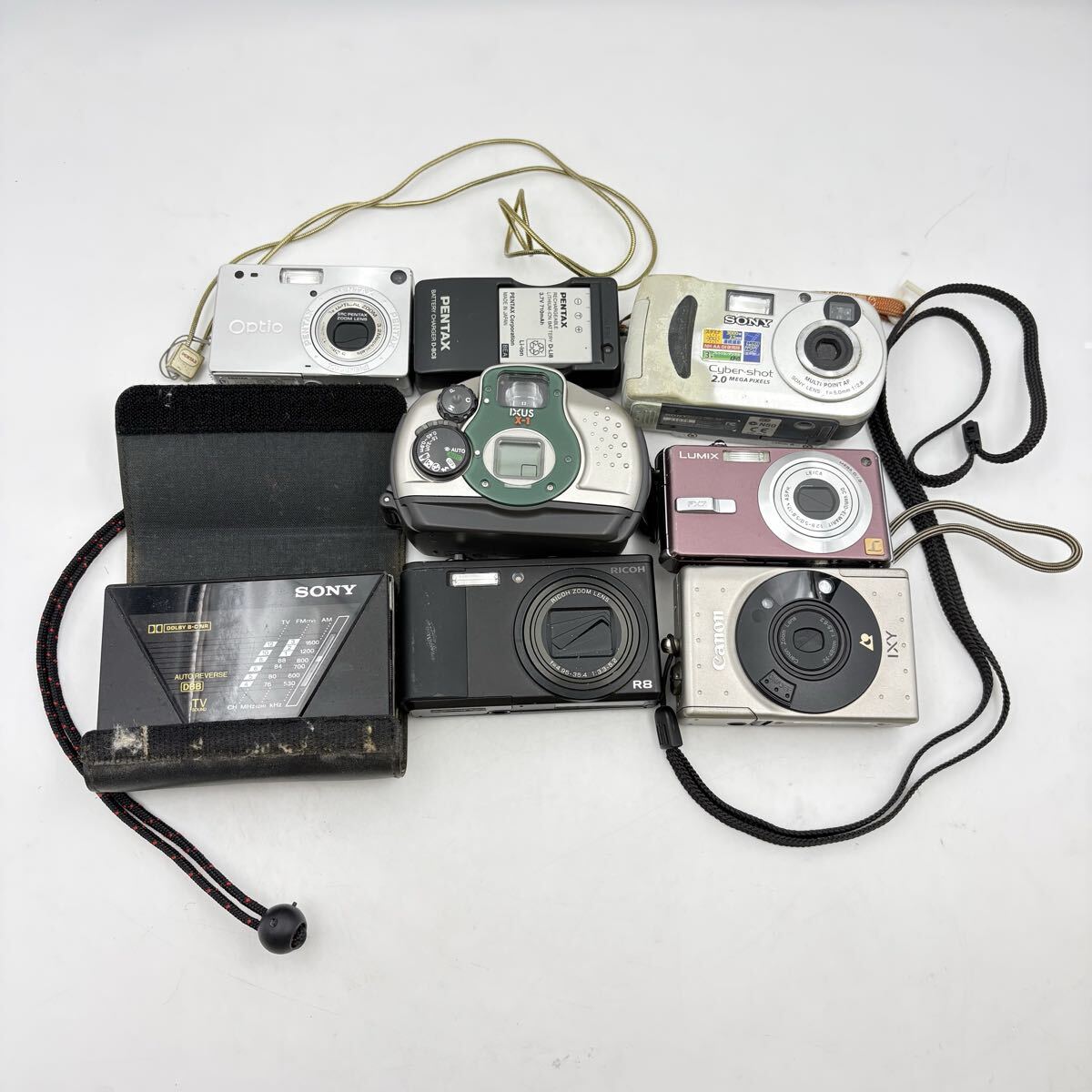 01【ジャンク品】デジタルカメラ カセットプレーヤー 等 セット まとめ売り デジカメ コンパクトデジタルカメラ コンパクトカメラ カメラ拍卖
