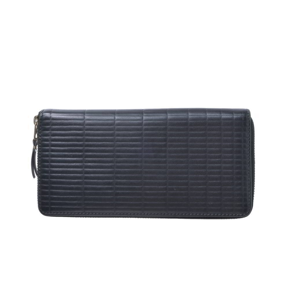 COMME des GARCONS 型押し レザー ラウンドジップ ウォレット 長財布 - ブラック コムデギャルソン KL4SUPAH28拍卖