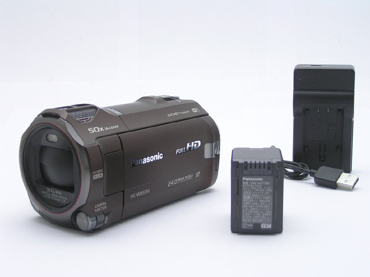 1円★ハローカメラ★2416 パナソニック Panasonic FULL HD HC-W850M-T DN4Gc002305 バッテリー.社外充電器付 動作品 即決あり拍卖