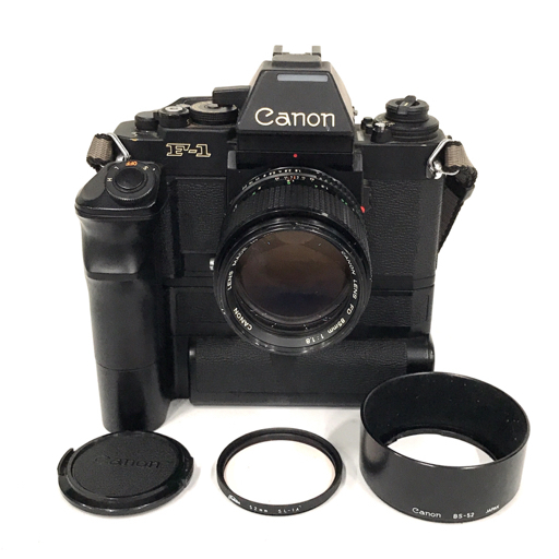 1円 Canon New F-1 FD 85mm F1.8 一眼レフフィルムカメラ レンズ ジャンク キヤノン ワインダー付き M91732拍卖