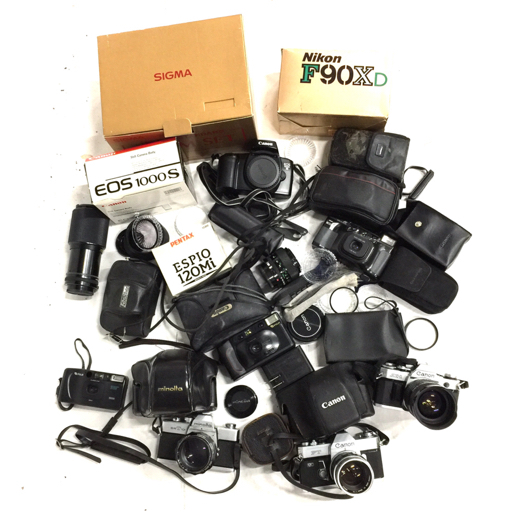 1円 Canon AE-1 FT minolta SRT101 FUJI CARDIA Travel mini WIDE-P フィルムカメラ 含む まとめセット 光学機器拍卖