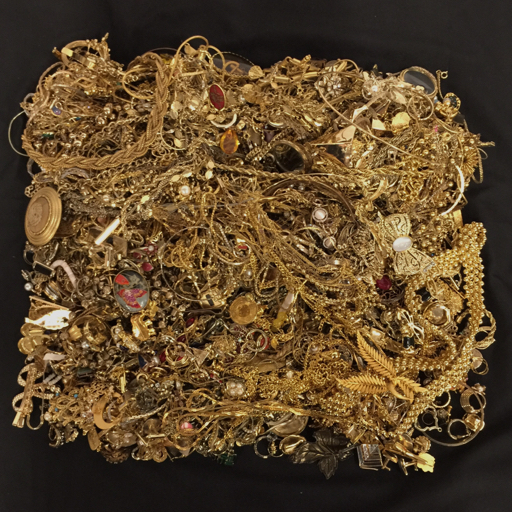 1円 GIVENCHY ジバンシィ ブレスレット 他 ネックレス 等 ゴールドカラーメッキ アクセサリー 総重量約8.7kg まとめ拍卖