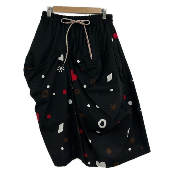 ヴィヴィアンウエストウッドレッドレーベル VivienneWestwoodRedLabel ロングスカート サイズ00 XS - 黒×白×マルチ レディース ボトムス拍卖