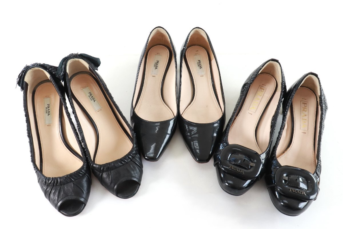 【3点】PRADA プラダ サンダル パンプス サイズ35 35 1/2 レディース シューズ 婦人靴 まとめ売り 1979-AM拍卖
