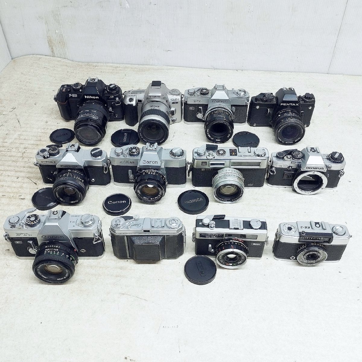 Nikon ニコン Canon キヤノン OLYMPUS オリンパスほか フィルムカメラ まとめ売り いろいろまとめて12点 セット ジャンク拍卖