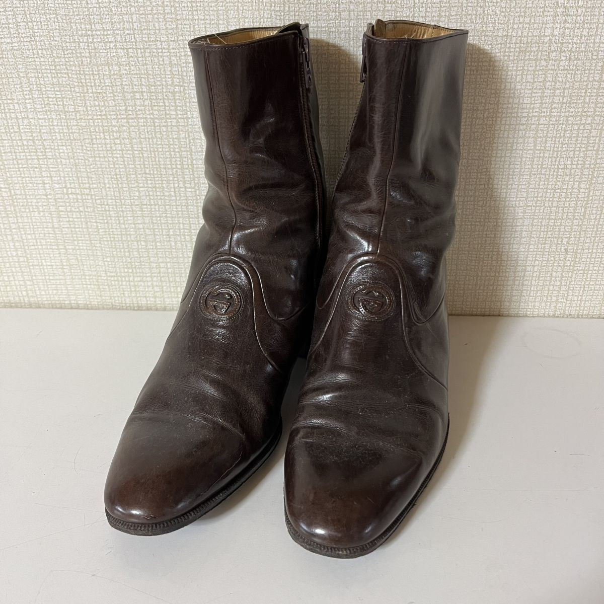 【BE1】GUCCIグッチショートブーツ サイズ39半拍卖