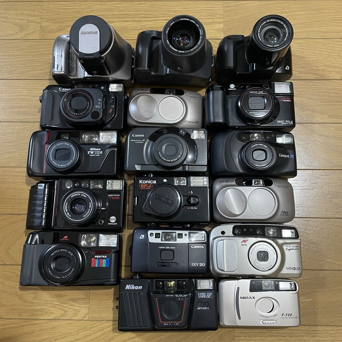 TM☆コンパクトフィルムカメラ まとめ 大量 Canon OLYMPUS PENTAX MINOLTA FUJI KYOCERA Nikon Canon コニカ フィルムカメラ☆拍卖
