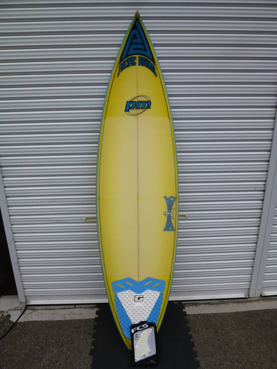 PACIFIC DREAMS 6’2” ft FCS G-5トライフィン付き パシフィックドリームサーフボード FCSトライフィン付き 送料無料!手渡可能拍卖