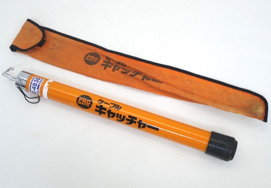 M921Mちょる☆ミノル工業 PRO MATE ケーブルキャッチャー E-4838 8m ライト無 ケーブルフィッシャー電気工事 配線 電設 電線 入線工具拍卖