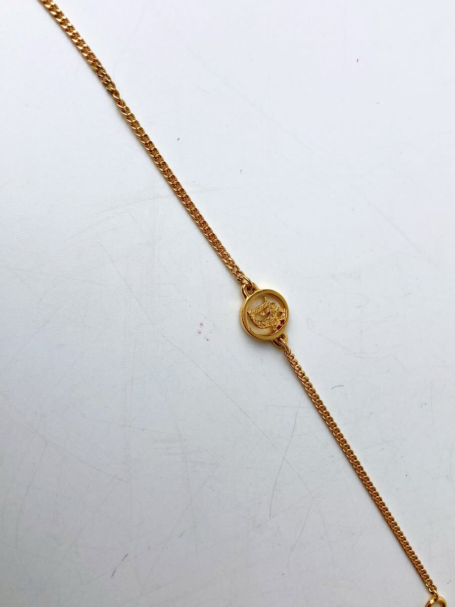 1円スタート! Christian Dior クリスチャンディオール ヴィンテージブレスレット ゴールドトーン 楕円形 CDロゴチャーム ブレスレット 37拍卖
