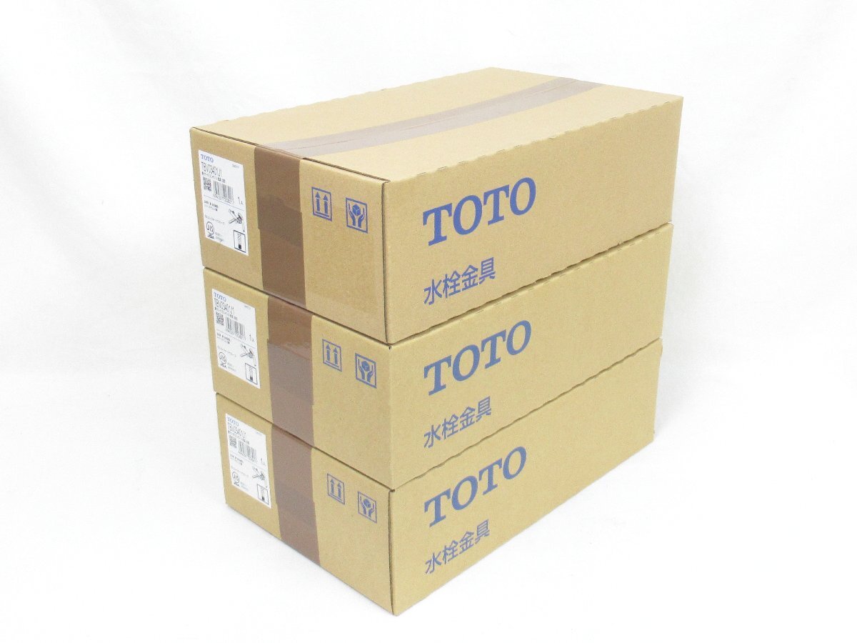 ○ 未開封品 TOTO 混合水栓 TBV03401J1 壁付サーモ13 混合水栓 シャワバス 節湯 浴室用 3個セット拍卖