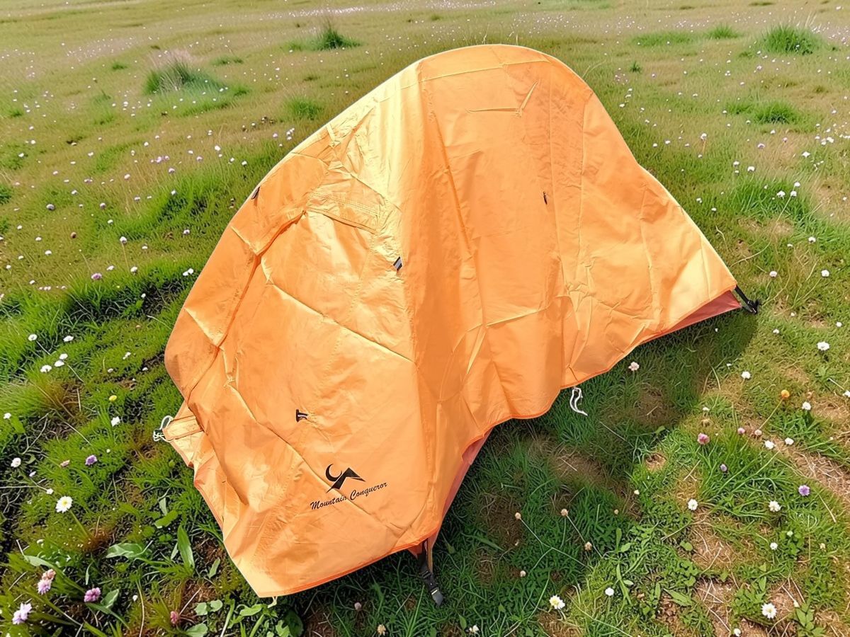 ◇美品 Mountain Conqueror MC Outdoor ツーリンング テント 2人用 オレンジ コンパクト 0611-41D @100◇拍卖