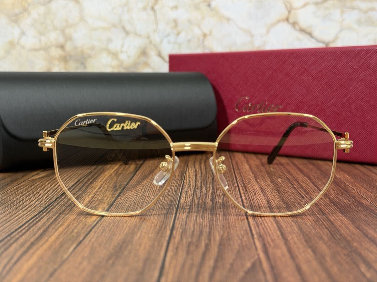 Cartier プルミエールドゥ カルティエサングラス 伊達メガネ CT0500s 専用ケース付拍卖