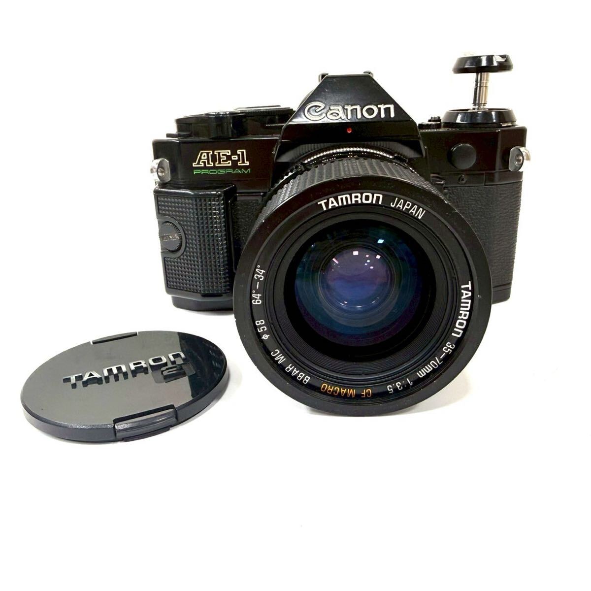 【ジャンク品】Canon キャノン AE-1 PROGRAM ブラック フィルムカメラ タムロン 35-70mm IT37QH77YJS3 A0511拍卖