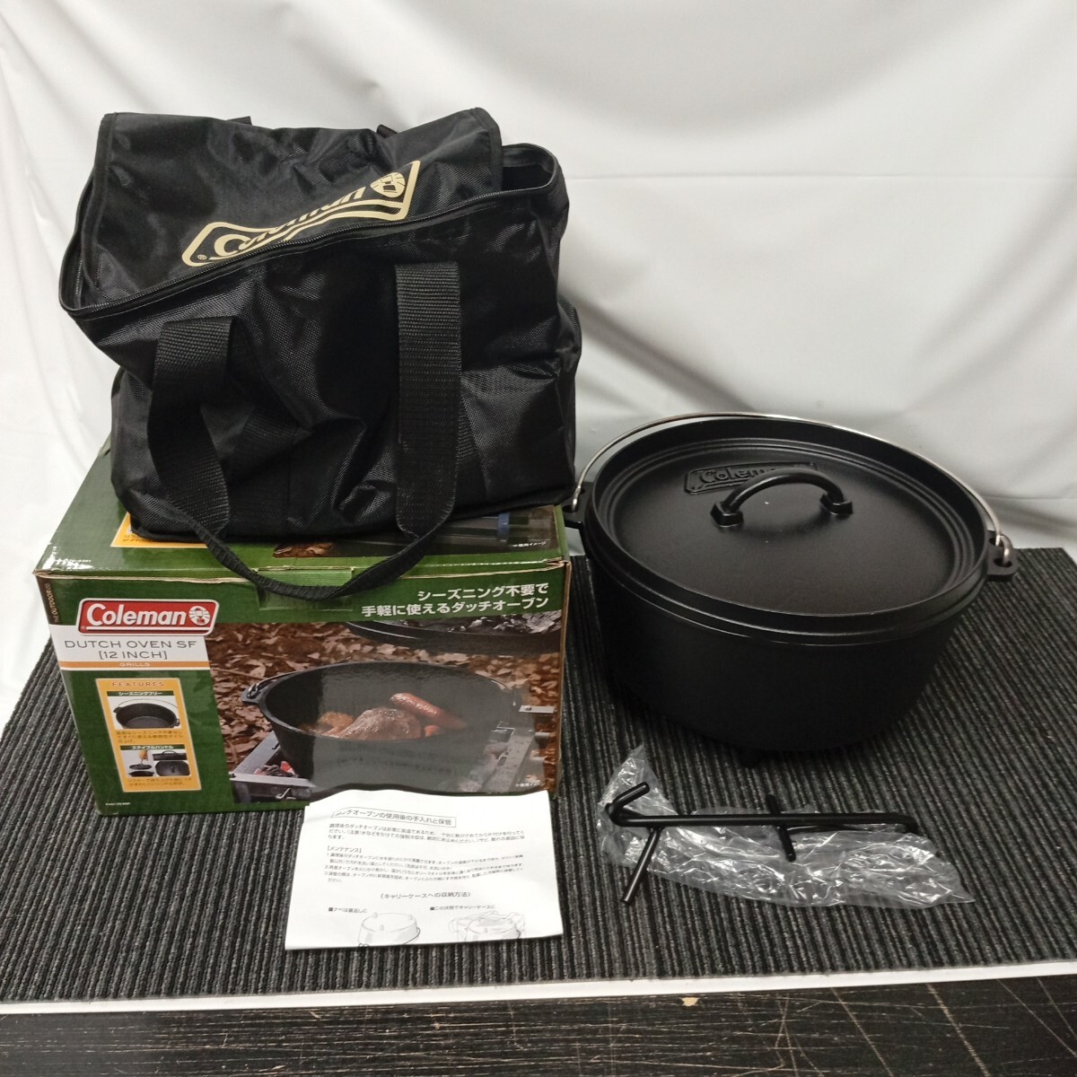 usC-563 Coleman コールマン ダッチオーブン DUTCH OVEN SF 12インチ GRILLS モデル170-9391 現状品拍卖