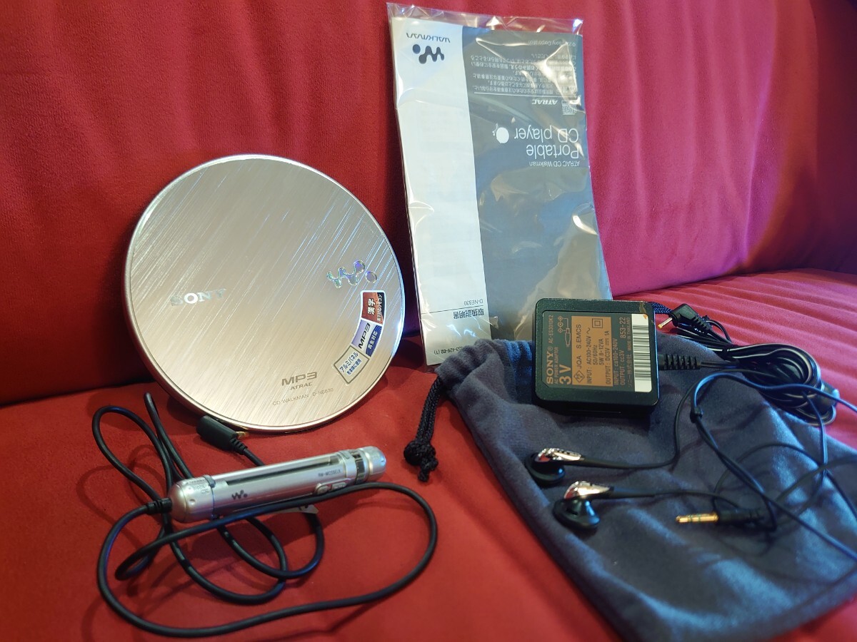 【SONY】D-NE830 RM-MC55ELK CD WALKMAN PORTABLE CD PLAYER ソニー CD ウォークマン ポータブル CDプレーヤー リモコン拍卖
