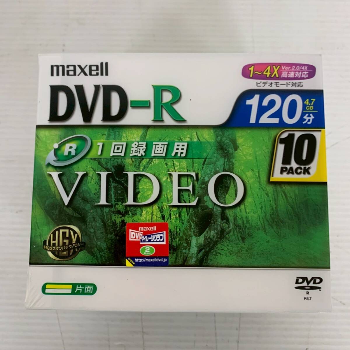 【1円スタート】新品未使用 maxell DVD-R 120分 10パック 1回録画用 高速対応 ビデオモード対応 4.7GB ビデオ HY3791拍卖