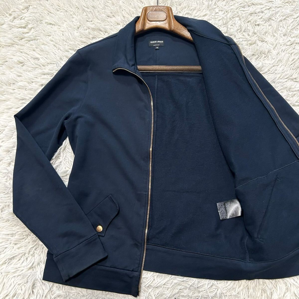 希少XL相当!!!ジョルジオアルマーニ【王者の休日】GIORGIO ARMANI ジャケット アウター 金金具 ネイビー拍卖