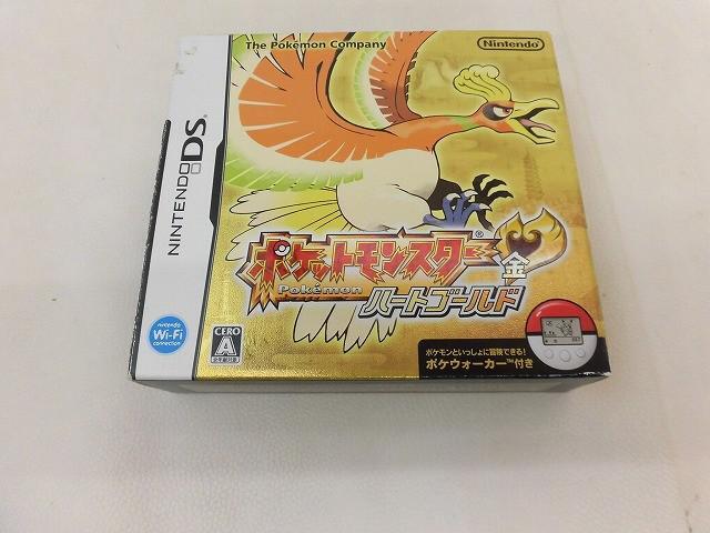 中古品 ゲーム ニンテンドーDS ソフト ポケットモンスター 金 ハートゴールド 箱・説 ポケウォーカー付き拍卖