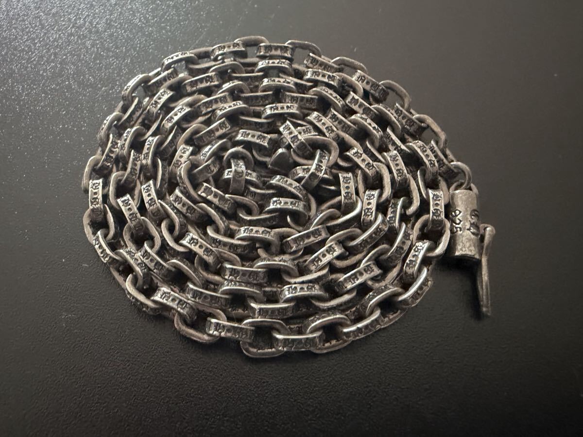 ペーパーチェーン ネックレス アクセサリー 約60cm シルバー 925 刻印 クロムハーツ好きな方に拍卖