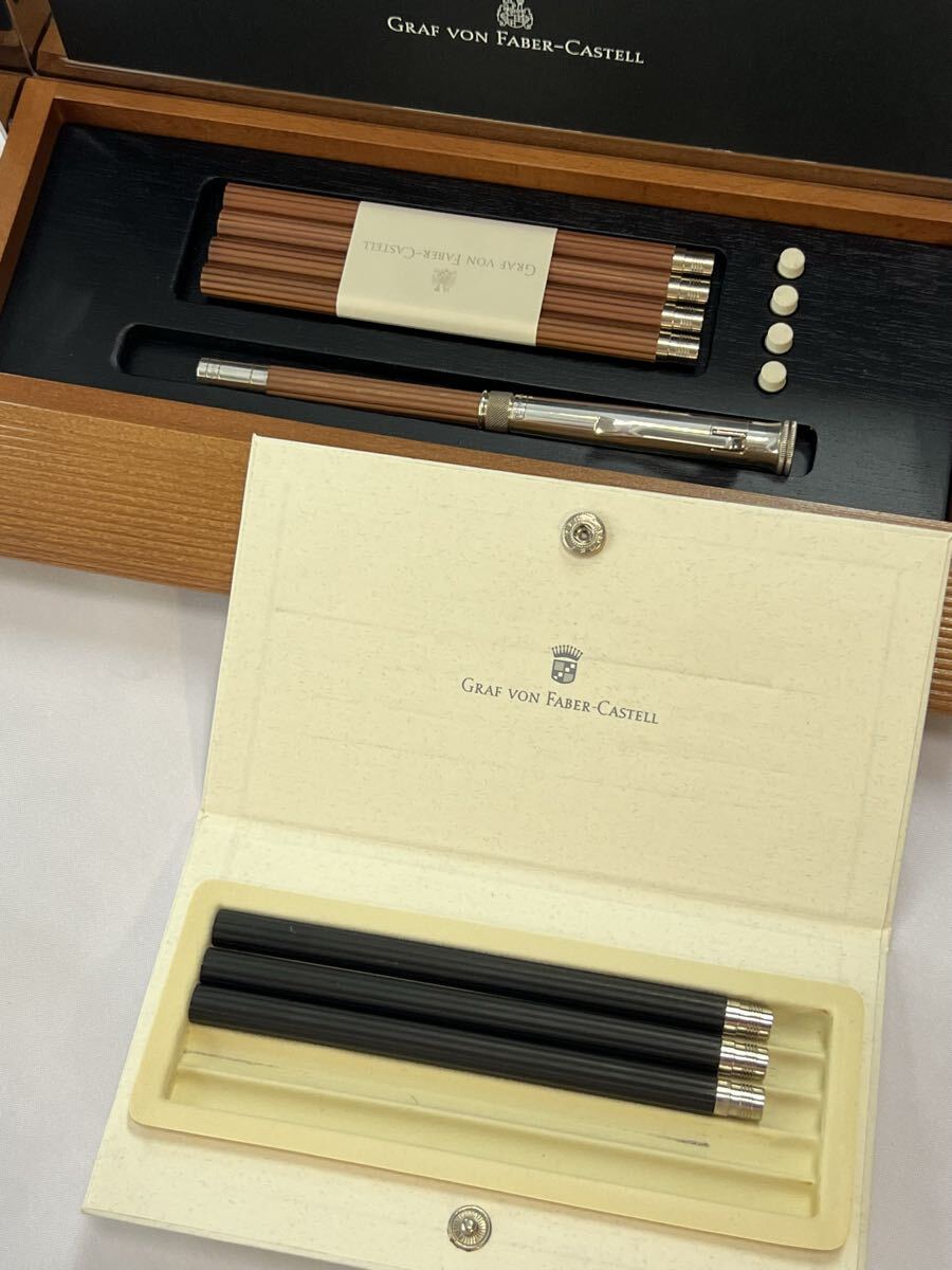 GRAF VON FABER-CASTELL パーフェクトペンシル 鉛筆セット 純銀925】ファーバーカステル パーフェクトペンシル デスクセット(極美品) 拍卖
