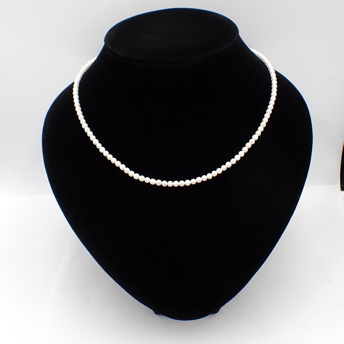 S5/3MM7☆TASAKI タサキ 田崎真珠 ネックレス / 重量 約8g 直径 約3.3㎜ / 田崎刻印 SILVER / ブランド 銀 シルバー パール 真珠☆拍卖